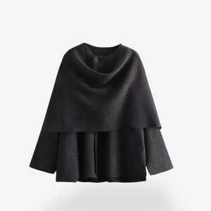 Women's Winter Coat with Scarf - Elegance and Comfort for Cold Days
