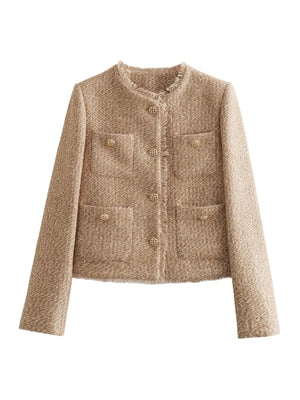 Comfortabele Stijl Tweed Blazer