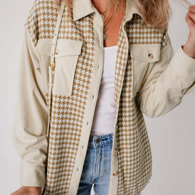 Bedrukte Jas met Knopen voor Vrouwen- Trendy, Elegant & Comfortabel