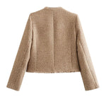 Comfortabele Stijl Tweed Blazer