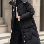 Larissa Lange Gewatteerde Puffer Winterjas voor Dames – Stijlvolle Warmte en Luxe Bescherming voor de Koudste Dagen!