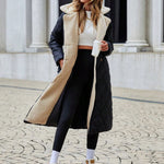 Lange Puffer Winterjas met Bontkraag – Stijlvolle Warmte in Diep Bruin of Crèmekleurig Beige!
