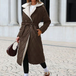 Lange Puffer Winterjas met Bontkraag – Stijlvolle Warmte in Diep Bruin of Crèmekleurig Beige!