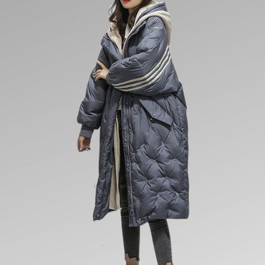 Emma Premium Dames Long Jacket – Ultieme Warmte en Stijl voor het Koude Seizoen!