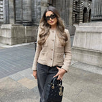 Comfortabele Stijl Tweed Blazer