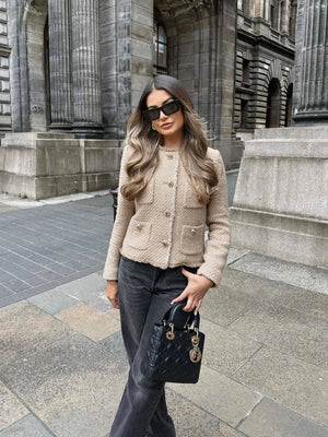 Comfortabele Stijl Tweed Blazer
