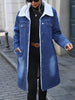 Lang Gevoerde Denim Mantel