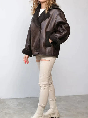 Vintage leather jacket for women