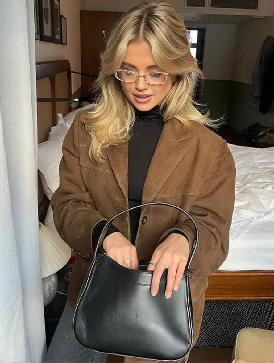 Elegant Suede Blazer For Women - Vintage Casual Jacket
