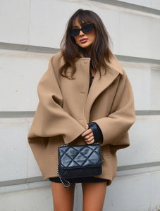 Elegant Mid-Length Wool Coat For Women