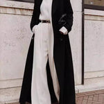 Elegante Lange Jas Voor Vrouwen - Dubbele Knoopsluiting & Reverskraag
