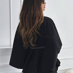 Legant Korte Poncho Jas Voor Vrouwen Met Riem