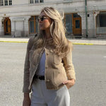 Comfortabele Stijl Tweed Blazer