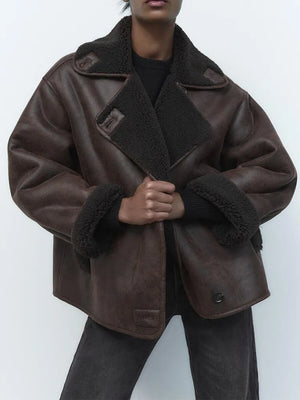 Vintage leather jacket for women