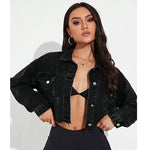 Zwarte Korte Denim Jas