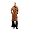 Kunstsuède Camel Trenchcoat voor Dames – Stijlvolle en Lichtgewicht Herfstjas voor Elke Gelegenheid!