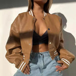 Trendy Crop Bomberjack Voor Dames