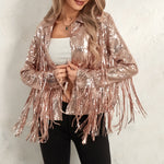Glitter Fringe Bomberjas
