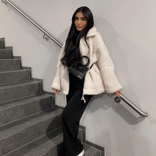 Dubbelzijdige Fleece Winter Jas