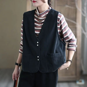 Ladies Retro Cotton Vest