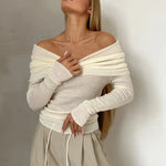 Stijlvolle Off-shoulder Trui