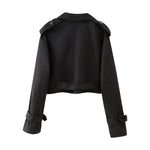Cropped Trenchcoat met Riempje