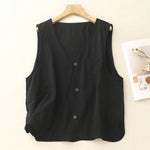 V-neck Katoenen Blouse Vest