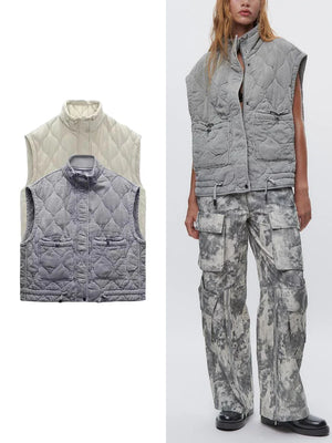 Ladies Winter Gilet Retro