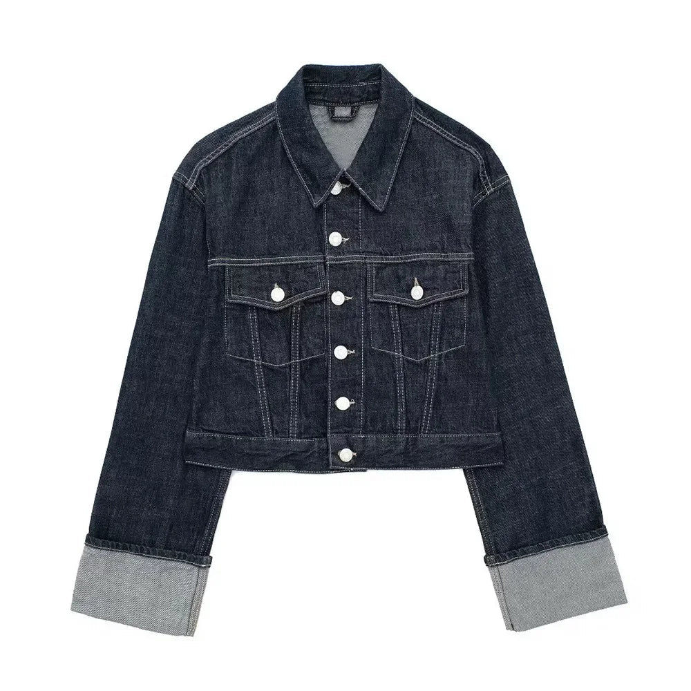 Vintage Hals Jas Met Lange Mouwen