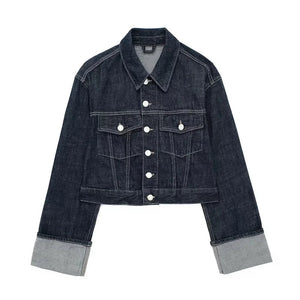 Vintage Hals Jas Met Lange Mouwen