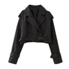 Cropped Trenchcoat met Riempje