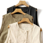 Ladies Retro Cotton Canvas Vest