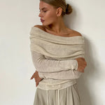 Stijlvolle Off-shoulder Trui