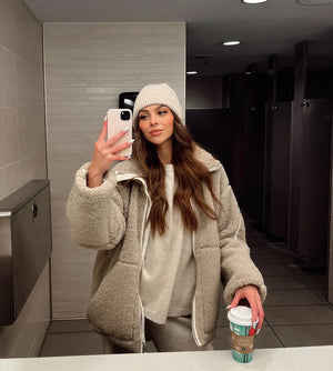 Dubbelzijdige Fleece Winter Jas