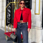 Casual Knoop Blazer Korte Jassen