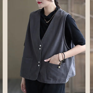 Ladies Retro Cotton Vest