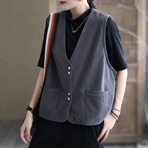 Ladies Retro Cotton Vest