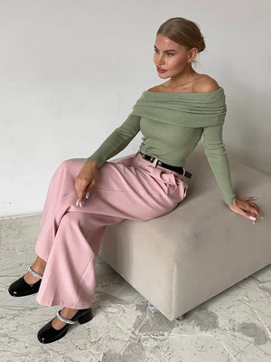 Stijlvolle Off-shoulder Trui