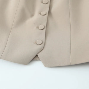 Dames Casual Knopen Vest