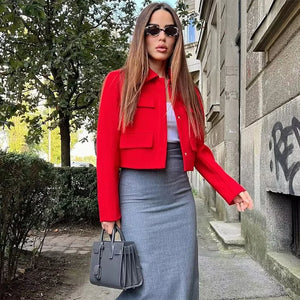Casual Knoop Blazer Korte Jassen