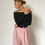 Stijlvolle Off-shoulder Trui