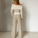 Stijlvolle Off-shoulder Trui