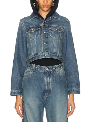 Denim Jacket Hoodie and Patchwork