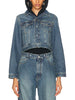 Denim Jacket Hoodie and Patchwork