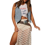 Comfortable Denim Crop Vest
