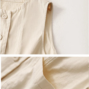 Ladies Retro Cotton Canvas Vest