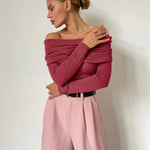 Stijlvolle Off-shoulder Trui