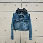 Denim Jacket Hoodie and Patchwork
