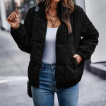 Luna Effen Corduroy Winterjas voor Vrouwen - Stijlvol, Warm & Tijdloos voor de Koude Maanden