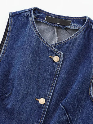 Stijlvol Slim Fit Denim Vest